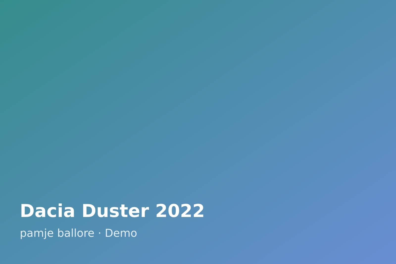Dacia Duster 2022 — pamje ballore