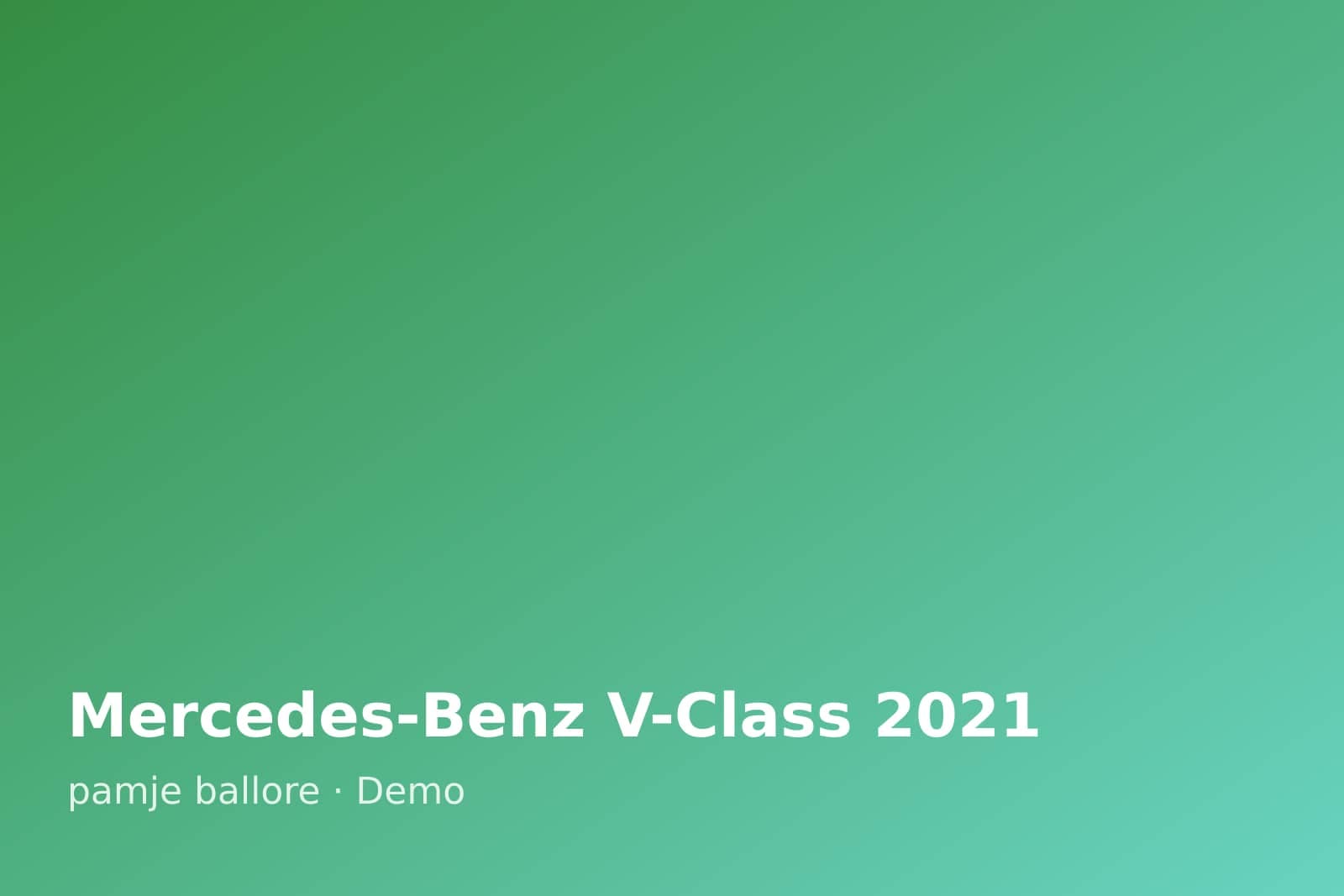 Mercedes-Benz V-Class 2021 — pamje ballore