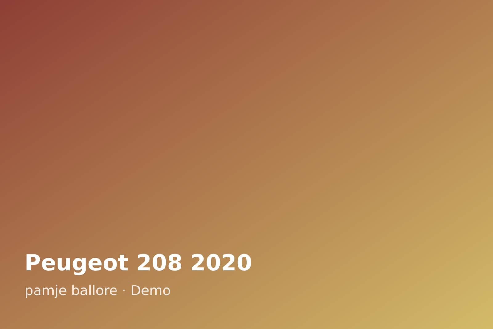 Peugeot 208 2020 — pamje ballore