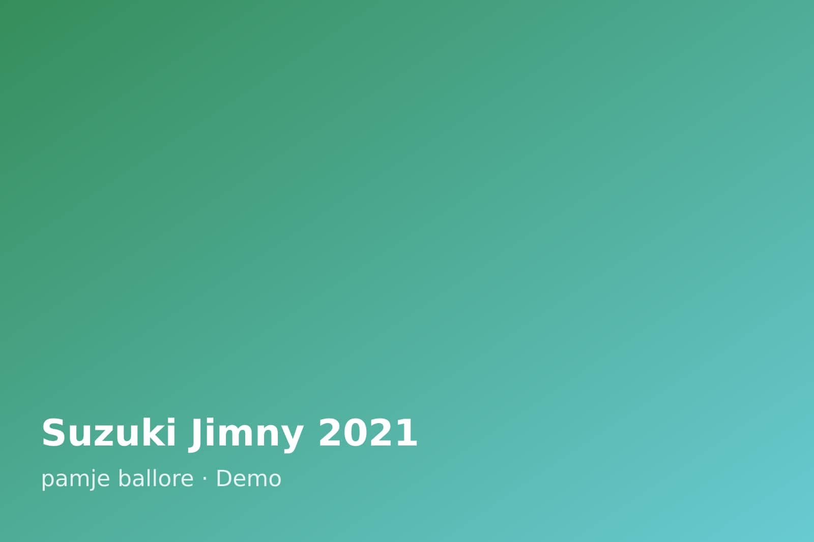 Suzuki Jimny 2021 — pamje ballore